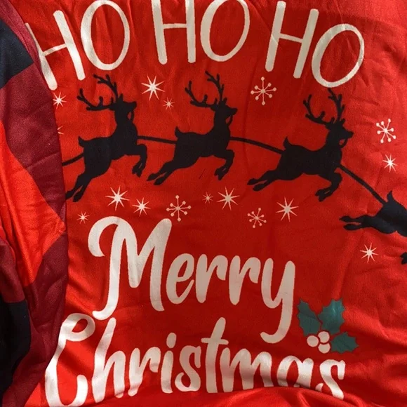 New inventory 🎄Christmas Graphic Letter Plaid Print Long Sleeve Pj Set🎄 - Picture 5 of 5